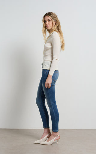 Lauren Mid Rise Insider Jeans featuring skinny mid rise jeans for a stylish, modern look