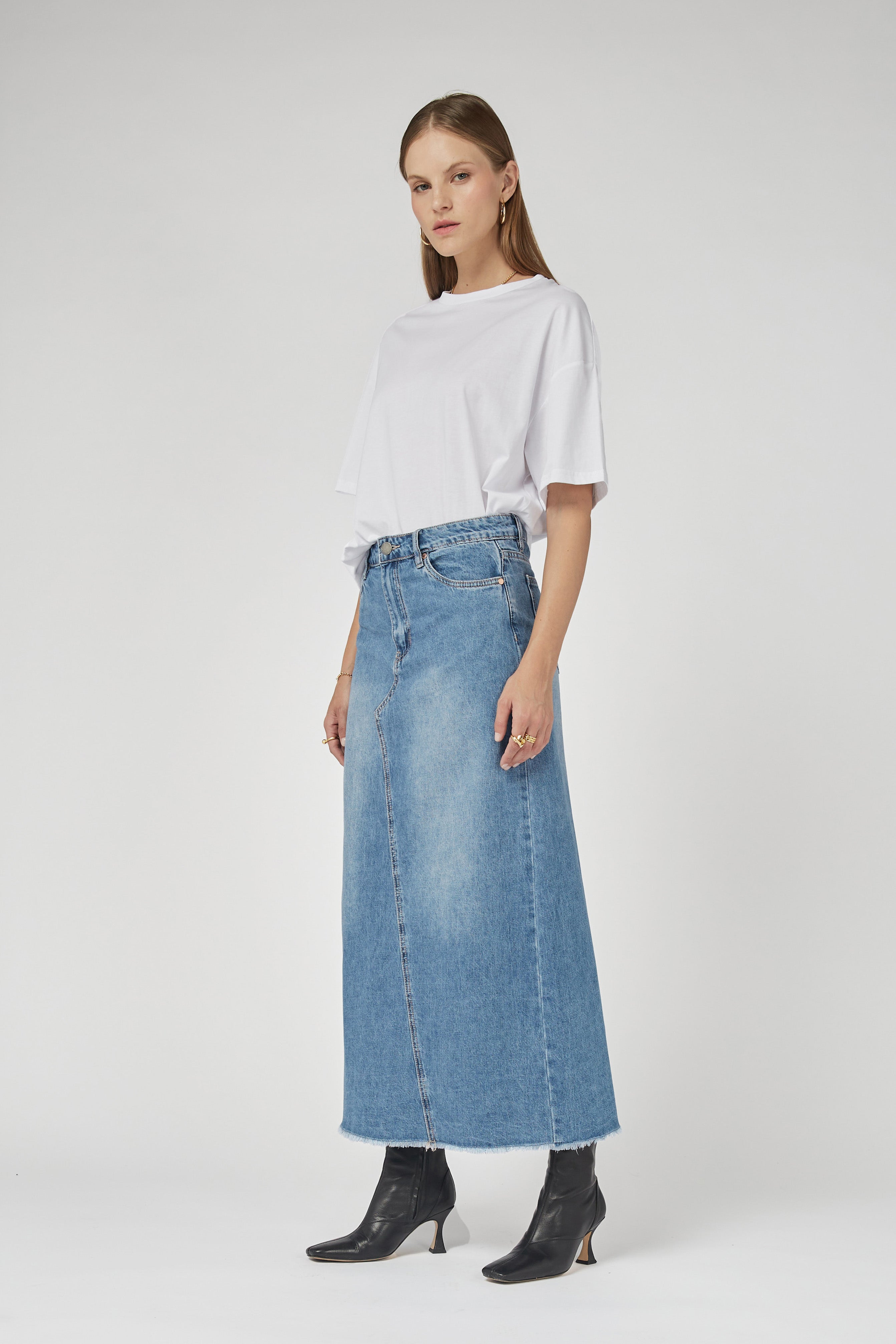 Livia Long Denim Skirt DRICOPER DENIM