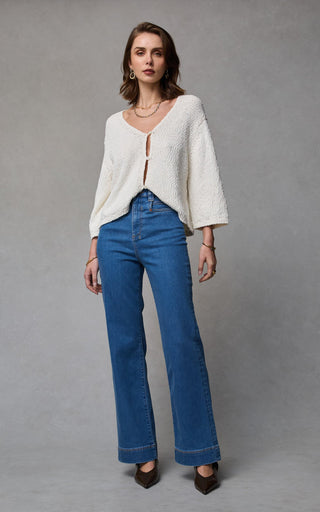 Maarte Blue Denim Wide Leg Jeans