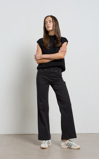 Maarte Black Wide Leg Jeans