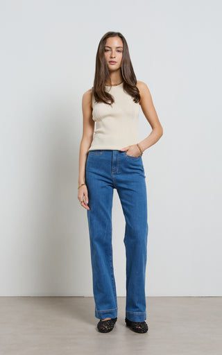 Maarte Blue Denim Wide Leg Jeans
