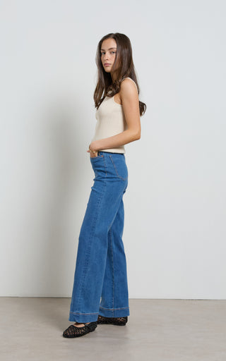 Maarte Blue Denim Wide Leg Jeans