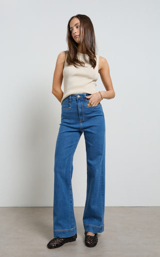 Maarte Blue Denim Wide Leg Jeans