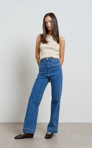 Maarte Blue Denim Wide Leg Jeans