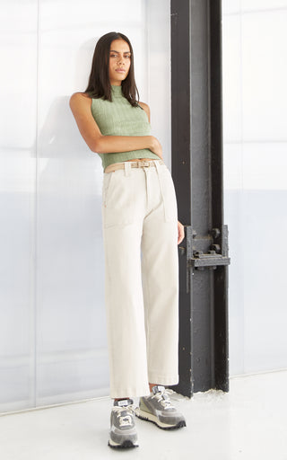 Marfa Cream Trousers | DRICOPER DENIM