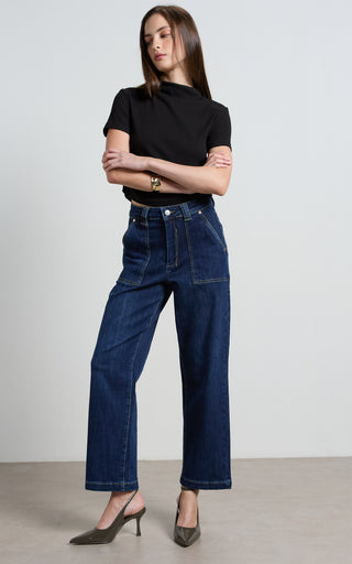 Marfa Denim Straight Leg Trousers