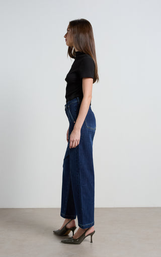 Marfa Denim Straight Leg Trousers