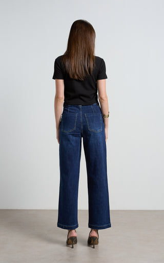 Marfa Denim Straight Leg Trousers