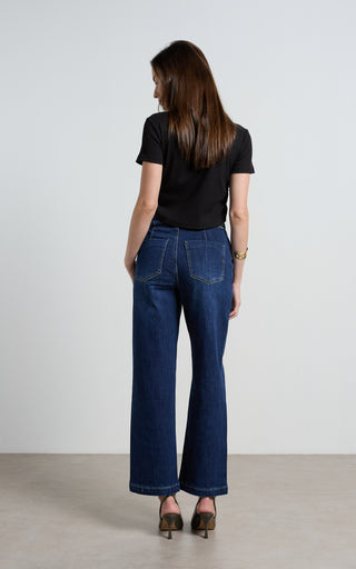 Marfa Denim Straight Leg Trousers