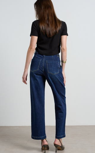Marfa Denim Straight Leg Trousers