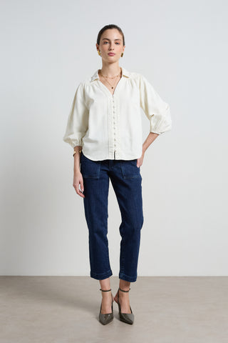 Marlowe Ivory Denim Shirt
