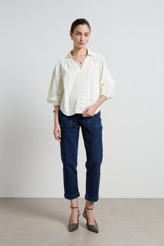 Marlowe Ivory Denim Shirt