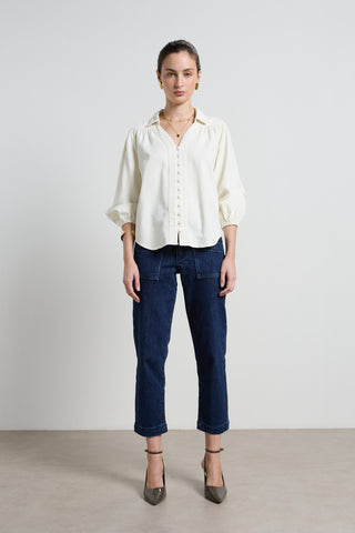 Marlowe Ivory Denim Shirt