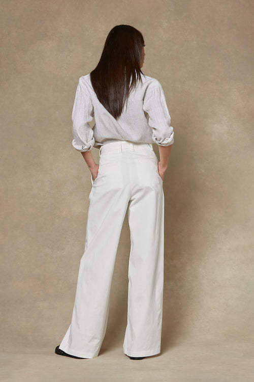 Maya Ivory Wide Leg Pants