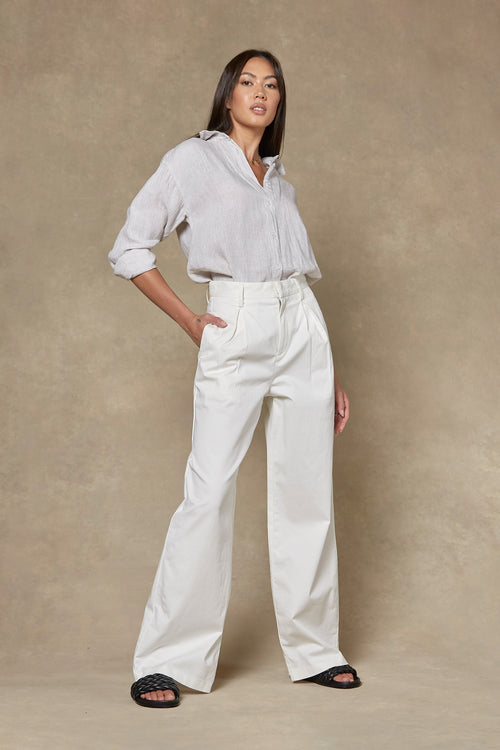 Maya Ivory Wide Leg Pants