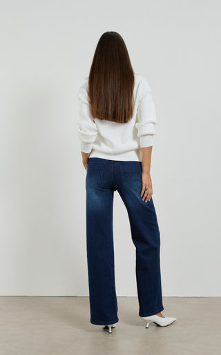 Molly Mid Rise Straight Leg Indigo Jeans
