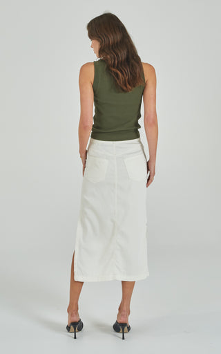 Mona Ivory Tencel Skirt | DRICOPER DENIM