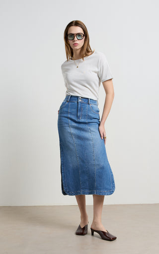 Mona Blue Denim Skirt