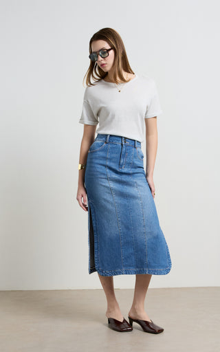 Mona Blue Denim Skirt
