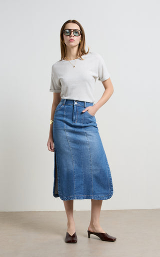 Mona Blue Denim Skirt
