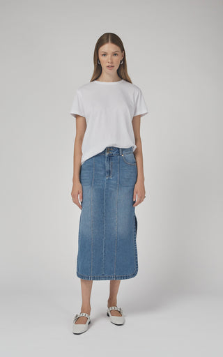 Mona Blue Denim Skirt