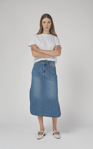 Mona Blue Denim Skirt