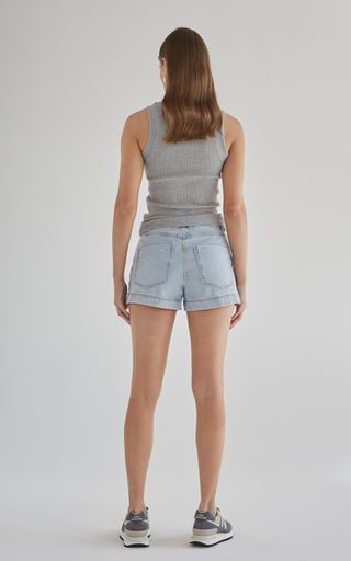 Nada Sunbleached High Waisted Denim Shorts