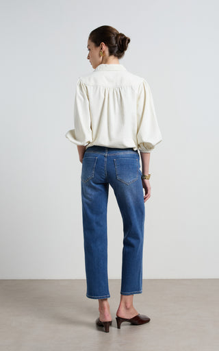 Perla Cropped Mid Rise Jeans