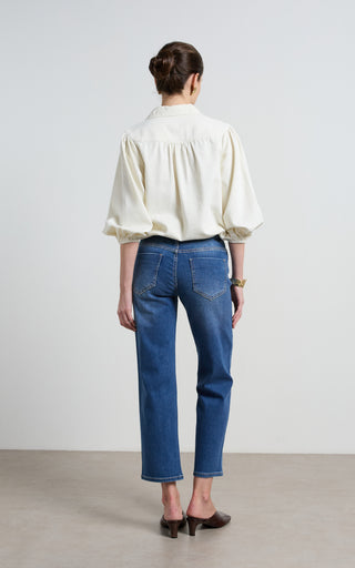 Perla Cropped Mid Rise Jeans