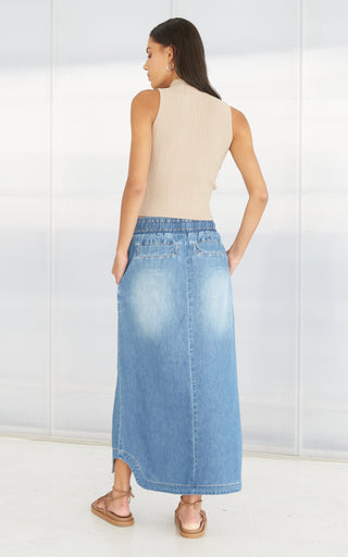 Pia Long Denim Skirt | DRICOPER DENIM