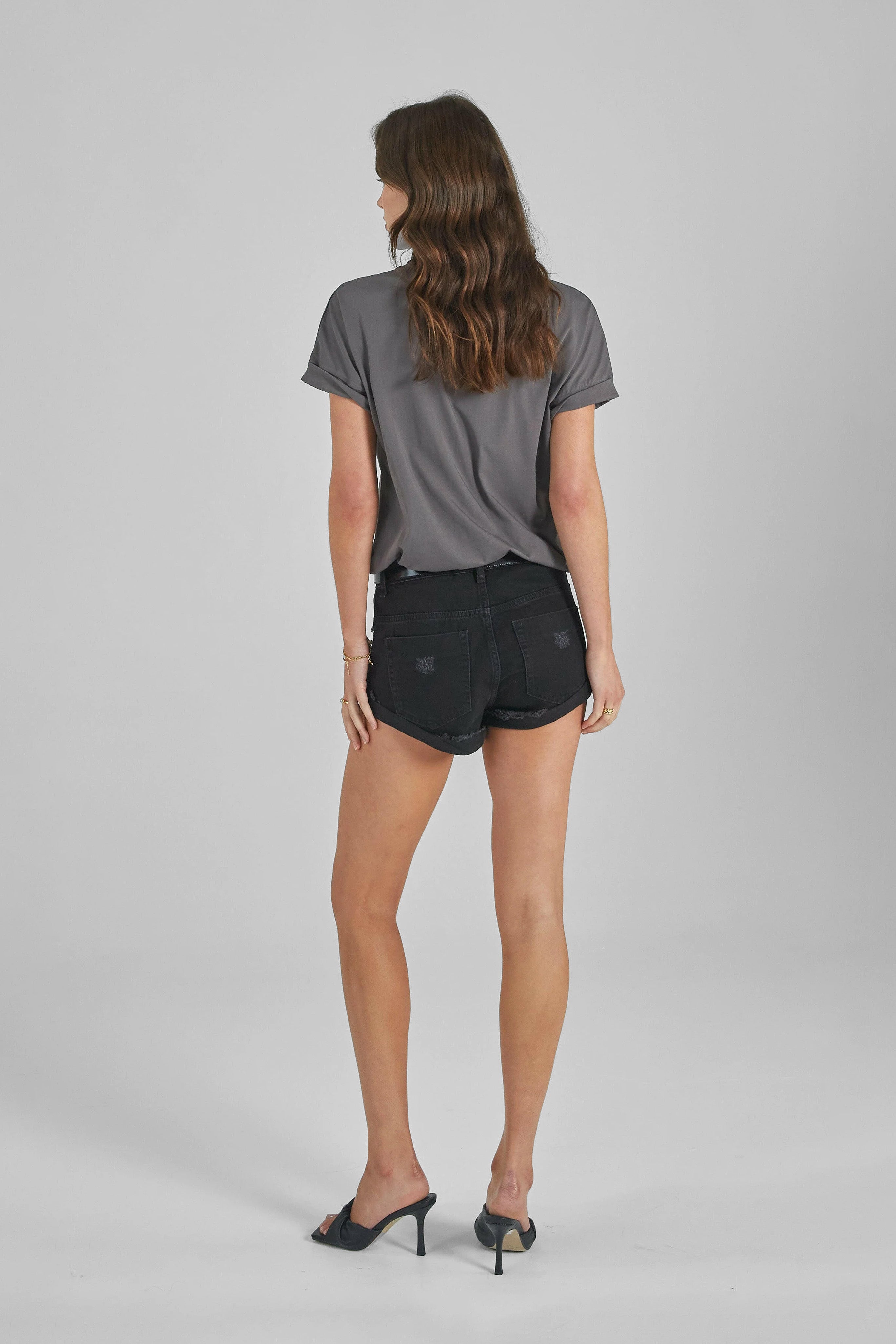 Black Denim Shorts DRICOPER DENIM