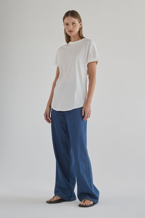 Slouchy White Tee