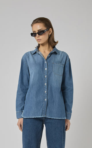 Tahiti Pacific Blue Denim Shirt | DRICOPER DENIM