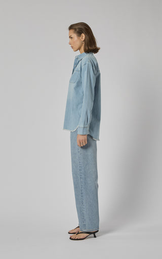 Tahiti Sunbleach Denim Shirt | DRICOPER DENIM