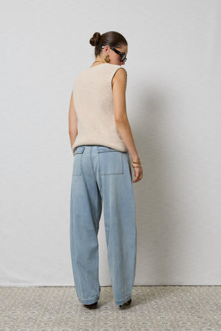 Tailored Coastal Blue Cargo Pants