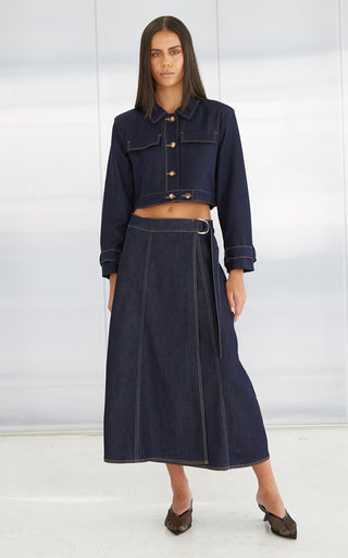 Tiffe Wrap Denim Skirt | DRICOPER DENIM