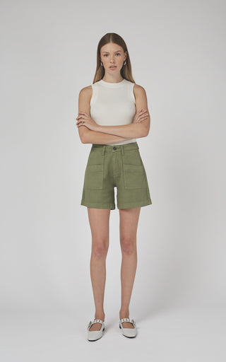 Zaplin Oil Green Shorts | DRICOPER DENIM