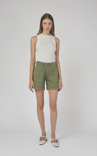 Zaplin Oil Green Shorts | DRICOPER DENIM