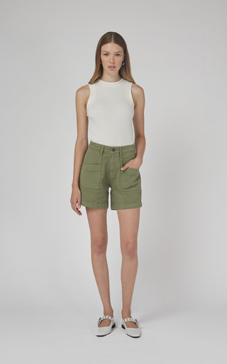 Zaplin Oil Green Shorts | DRICOPER DENIM