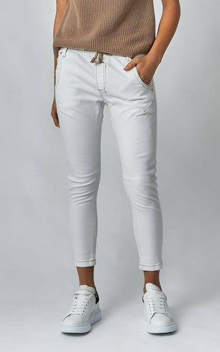 DRICOPER DENIM white denim jeans