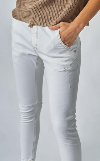 DRICOPER DENIM white denim jeans