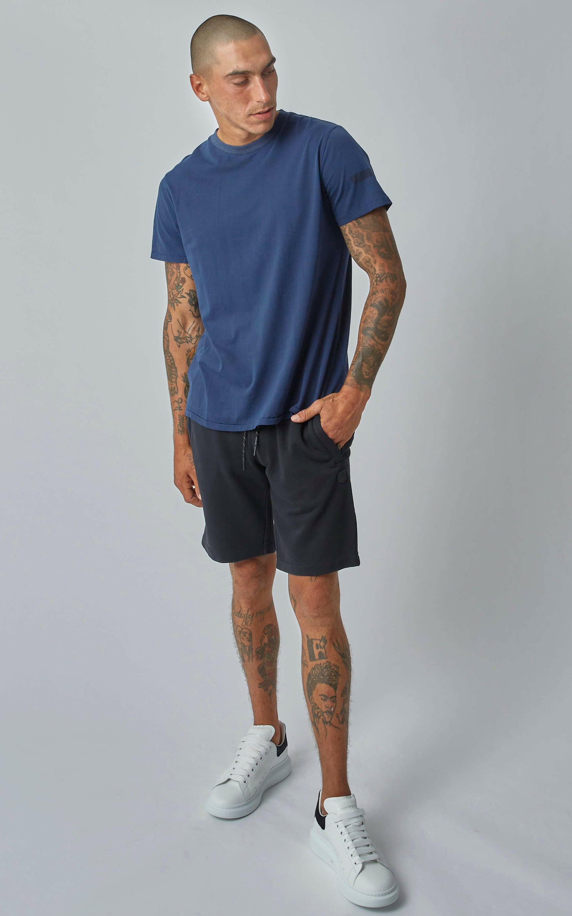 Essential Men Black Fleece Shorts | DRICOPER DENIM