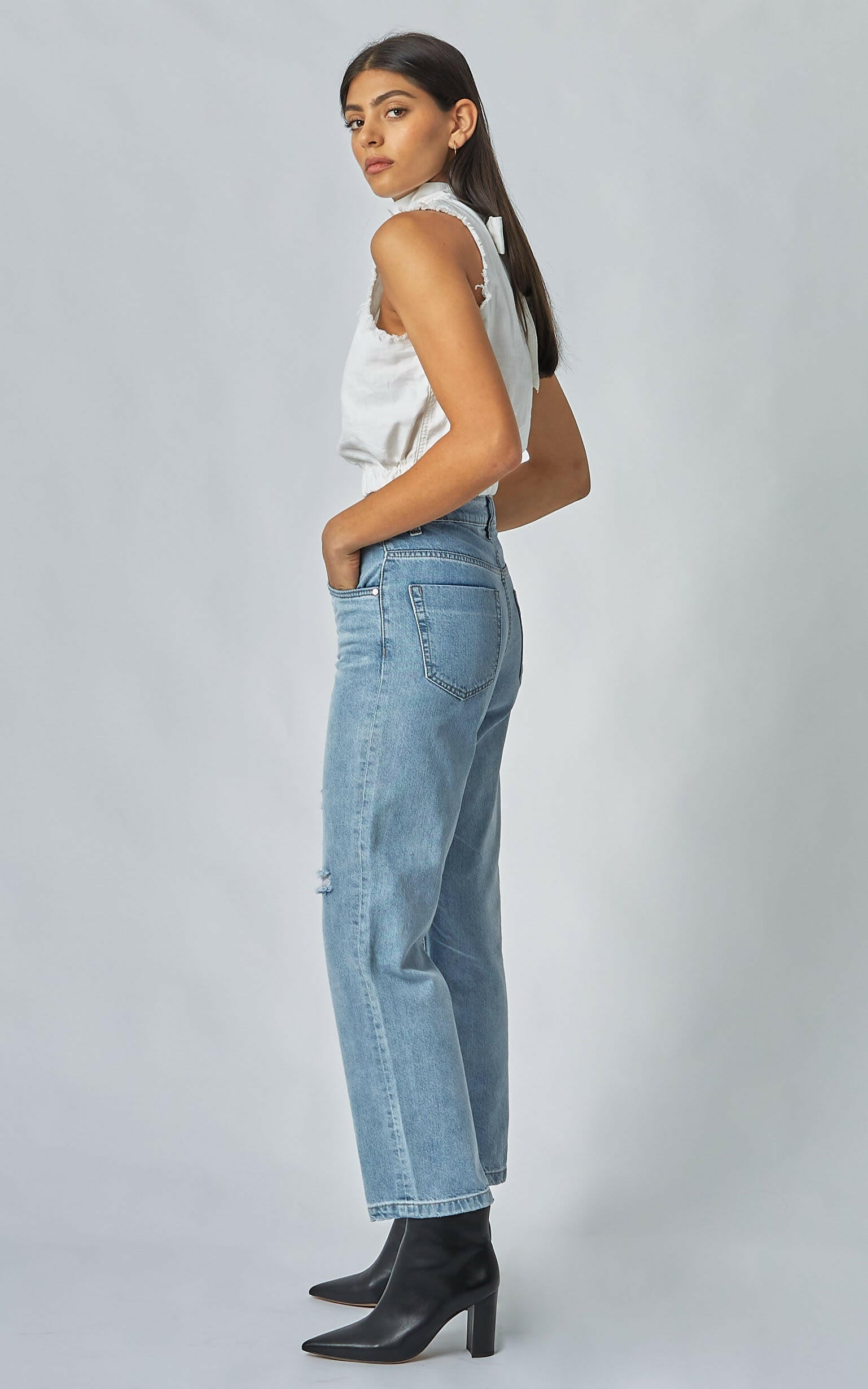 Evie Wide Leg Sun Bleach Jeans – DRICOPER DENIM