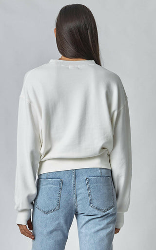 Gemma Loose Ivory Sweatshirt | DRICOPER DENIM