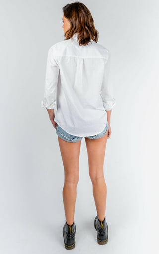Jayda Cotton White Shirt  DRICOPER DENIM SHIRTS.