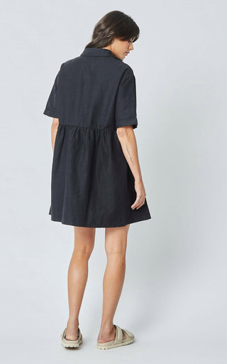 Jozie Women Black Linen Dress | DRICOPER DENIM