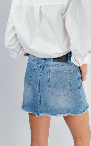 Vintage Cut Off Denim Skirt  DRICOPER DENIM SKIRTS.